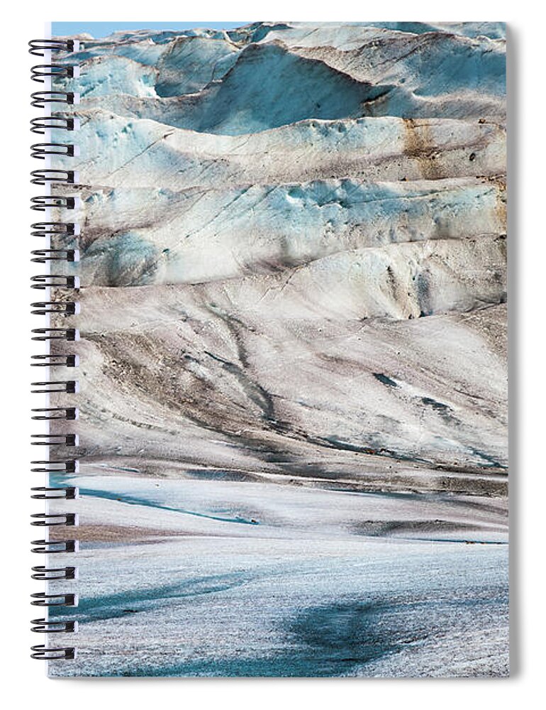 Glacier Spiral Notebook featuring the photograph Glacier Ice by Timothy Johnson