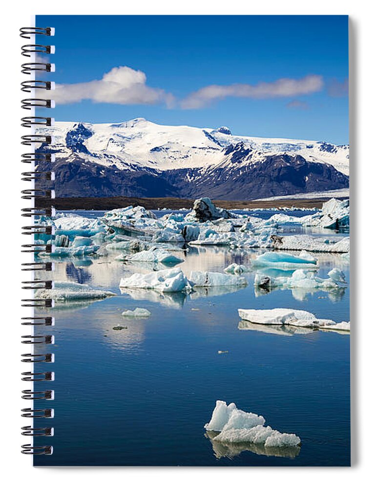 Iceland Spiral Notebook featuring the photograph Glacier lagoon in Iceland by Matthias Hauser