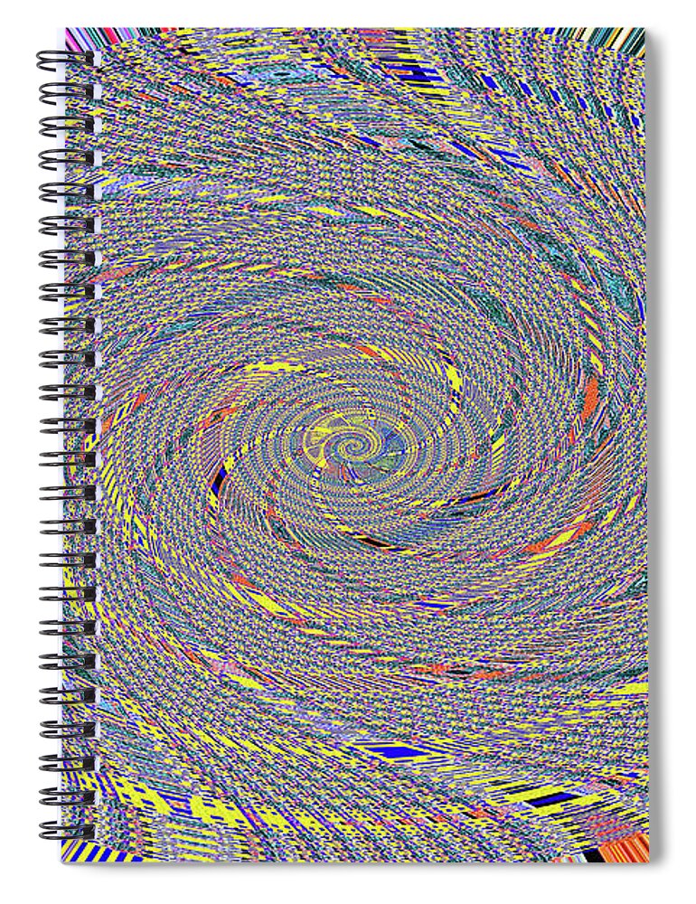 Glass Beads And Drawing Spiral Notebook featuring the digital art Glass Beads And Drawing Abstract by Tom Janca