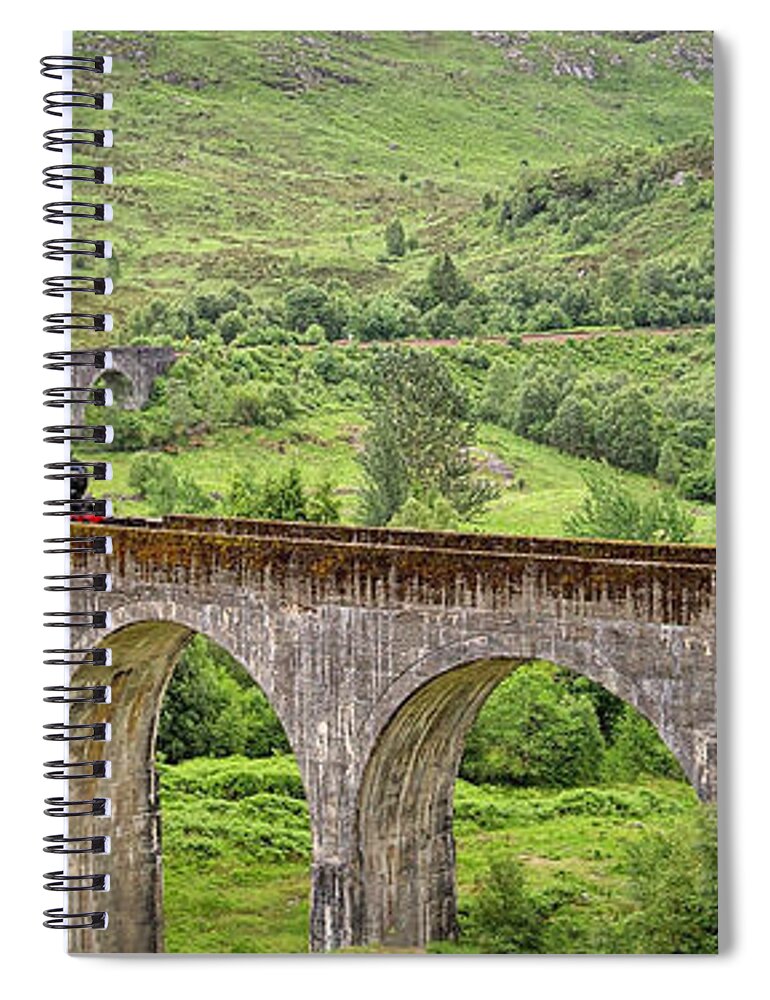 Glenfinnan Bridge Spiral Notebook featuring the photograph Glenfinnan Bridge by Deborah Penland