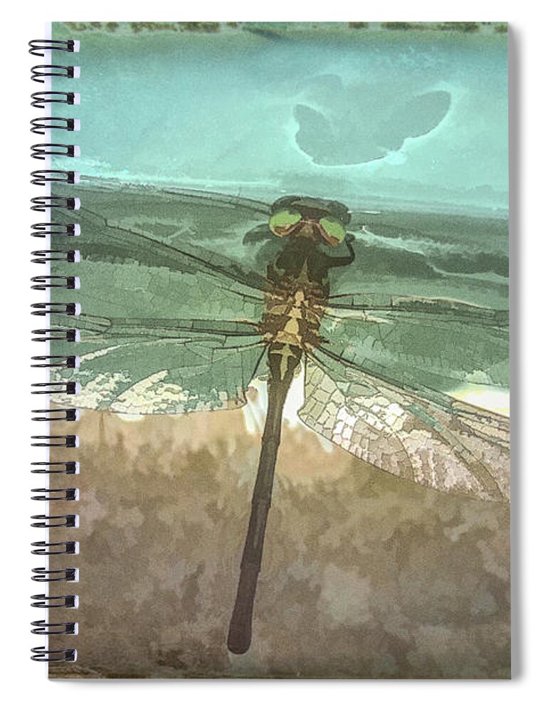 Dragon Spiral Notebook featuring the photograph Glistening in Nature by Debra and Dave Vanderlaan