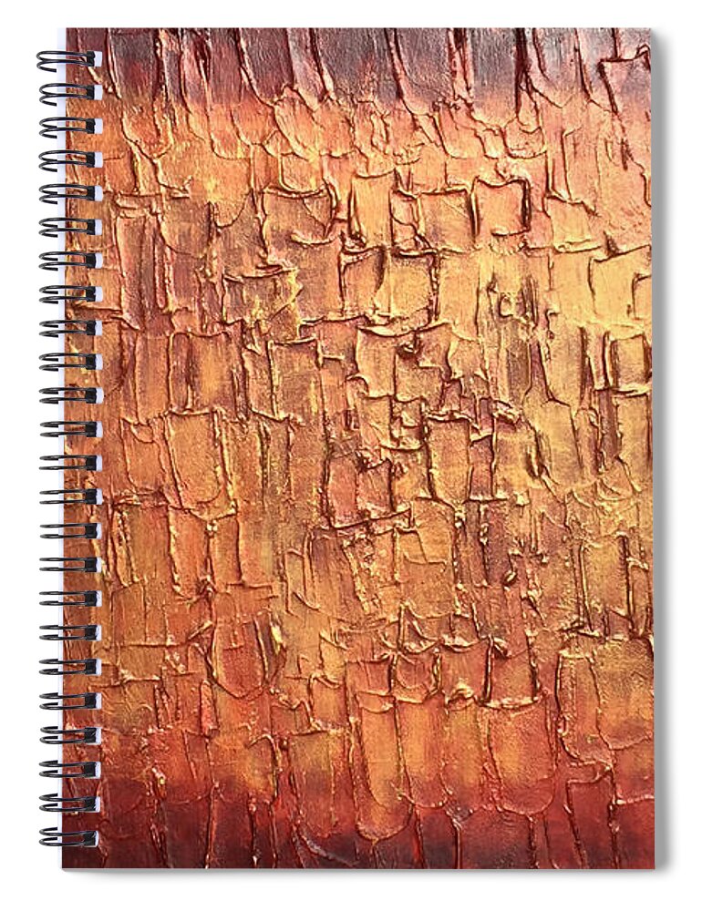  Spiral Notebook featuring the painting Glow by Linda Bailey