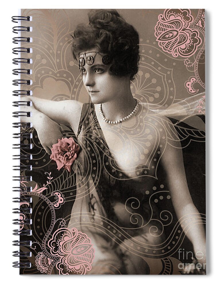 Nostalgic Seduction Spiral Notebook featuring the photograph Nostalgic Seduction Goddess by Chris Andruskiewicz