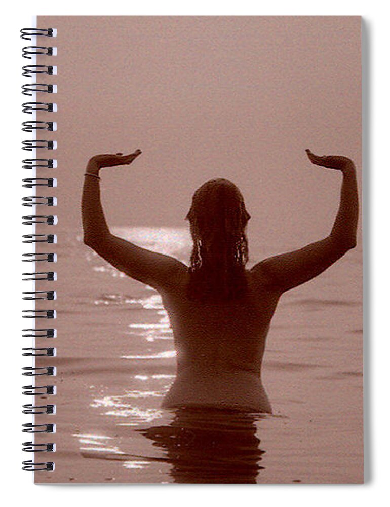 Nude Spiral Notebook featuring the photograph Goddess by DArcy Evans