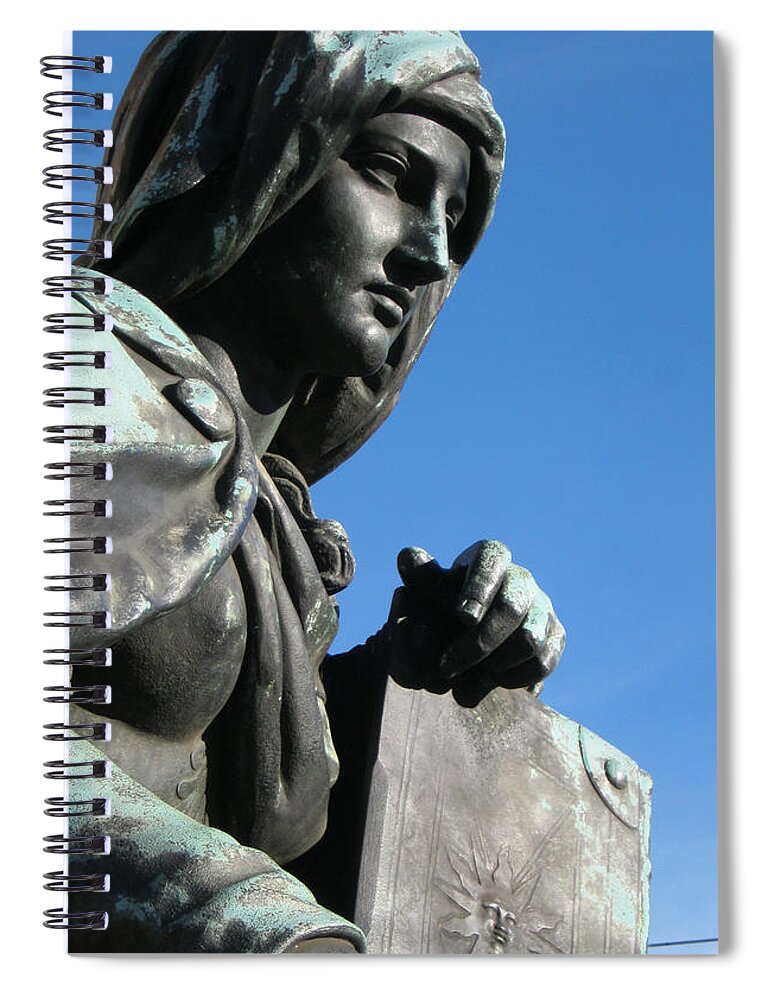 Goddess With The Book Of Life Spiral Notebook featuring the photograph Goddess with the book of life by Heidi Sieber