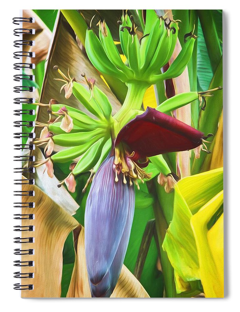 Going Bananas Spiral Notebook featuring the mixed media Going Bananas by Richard Rizzo