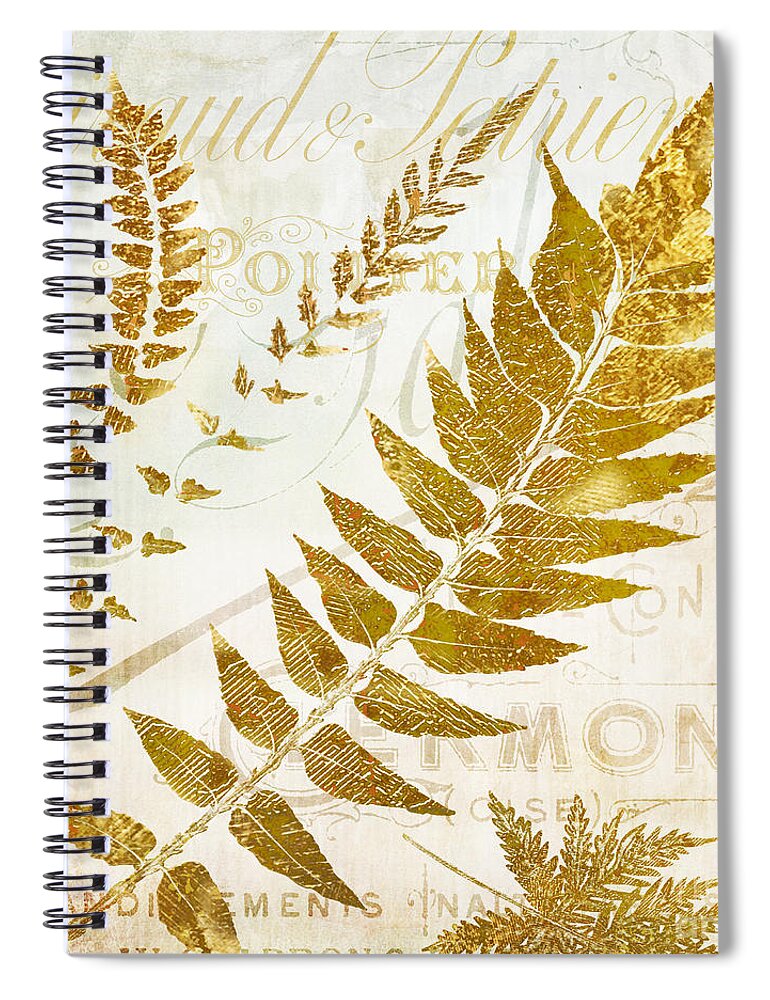 Ferns Spiral Notebook featuring the painting Golda I by Mindy Sommers