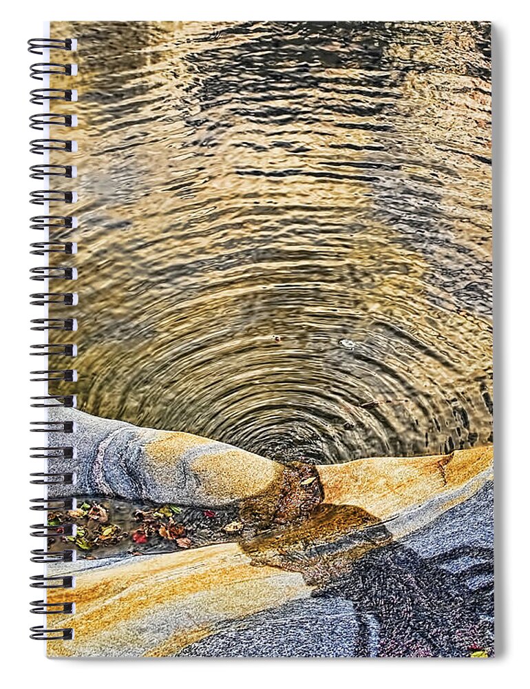 Golden Arcs Spiral Notebook featuring the photograph Golden Arcs by Gary Holmes
