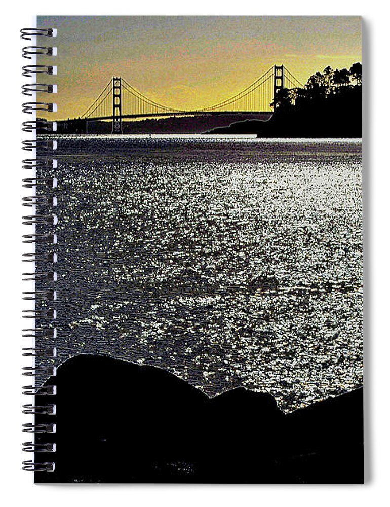 Golden Gate Bridge Spiral Notebook featuring the photograph Golden Gate Bridge 2 by Diane montana Jansson