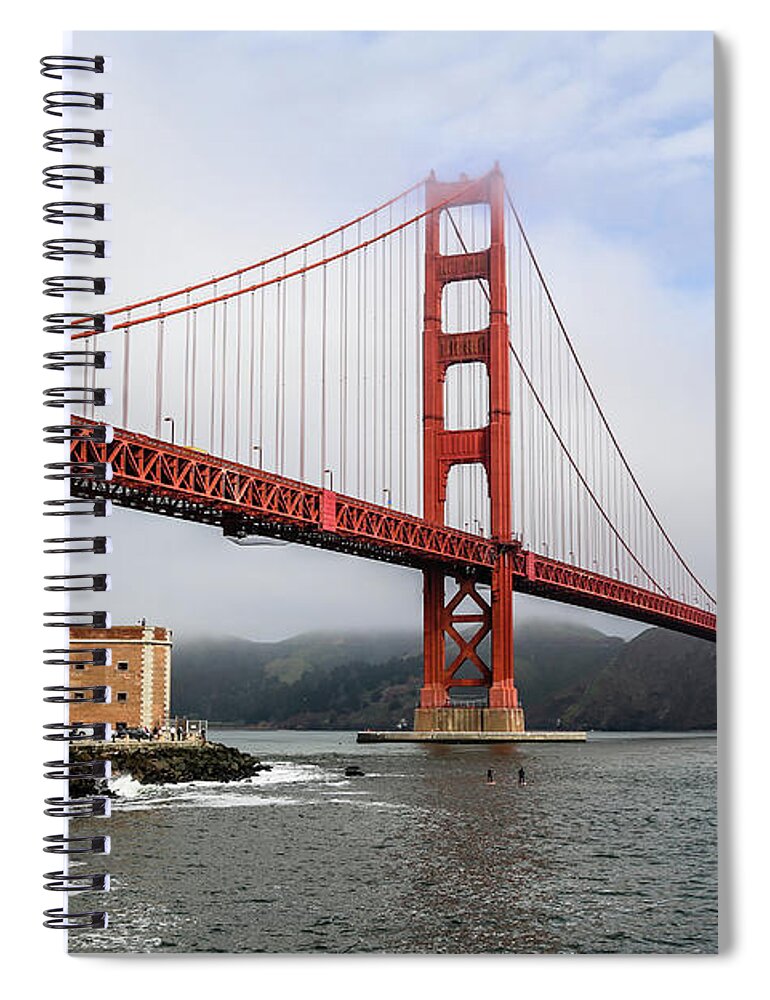 Usa Spiral Notebook featuring the photograph Golden Gate Bridge by Alberto Zanoni