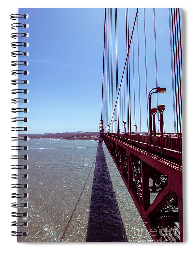 Golden Gate Spiral Notebook featuring the photograph Golden Gate Bridge Perspective by Ana V Ramirez