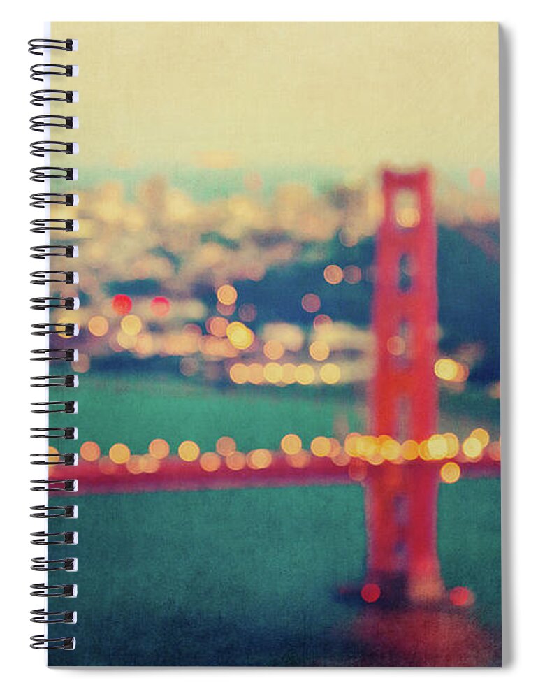 Golden Gate Bridge Spiral Notebook featuring the photograph Golden Gate Dreams by Melanie Alexandra Price