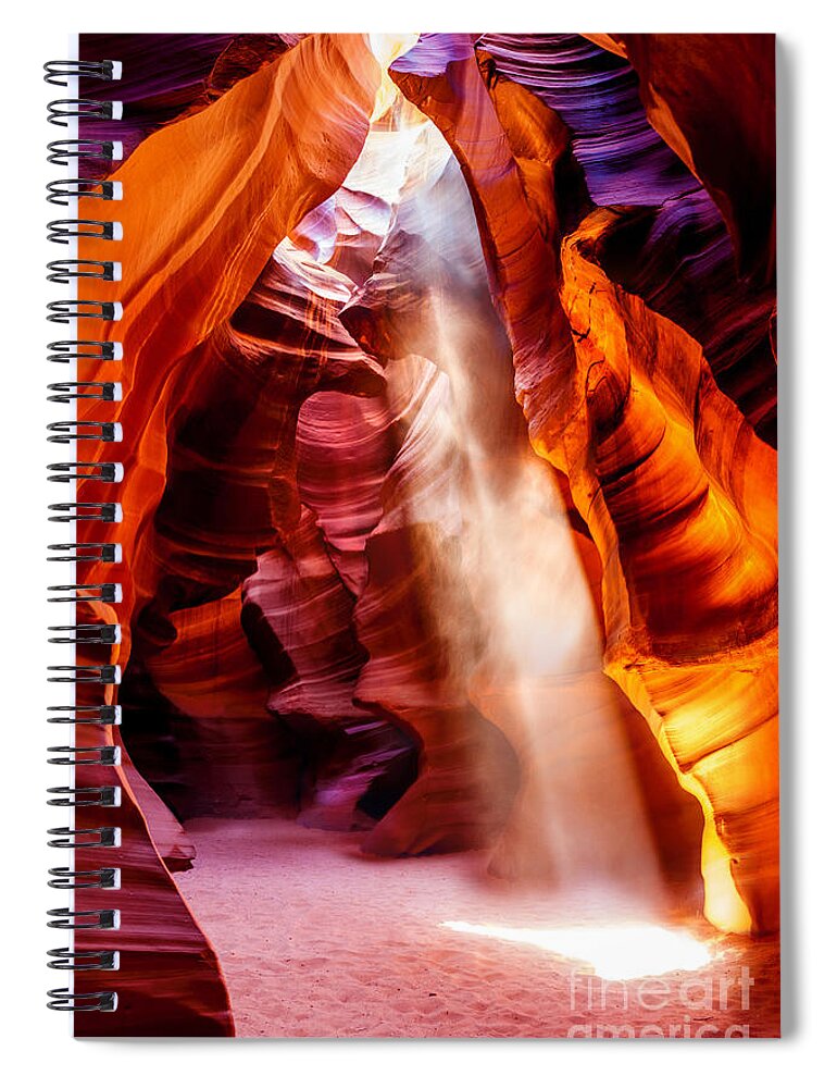 Nature Photography Spiral Notebook featuring the photograph Golden Pillars by Az Jackson