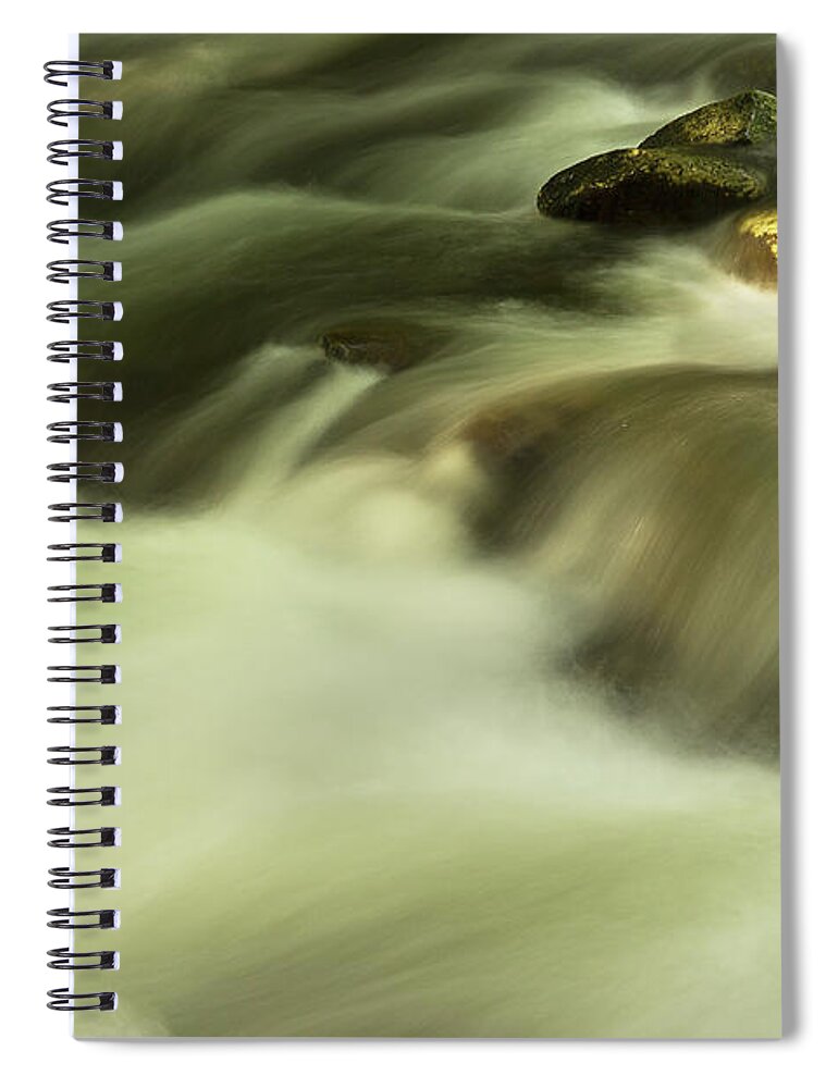 River Spiral Notebook featuring the photograph Golden River by Mike Eingle