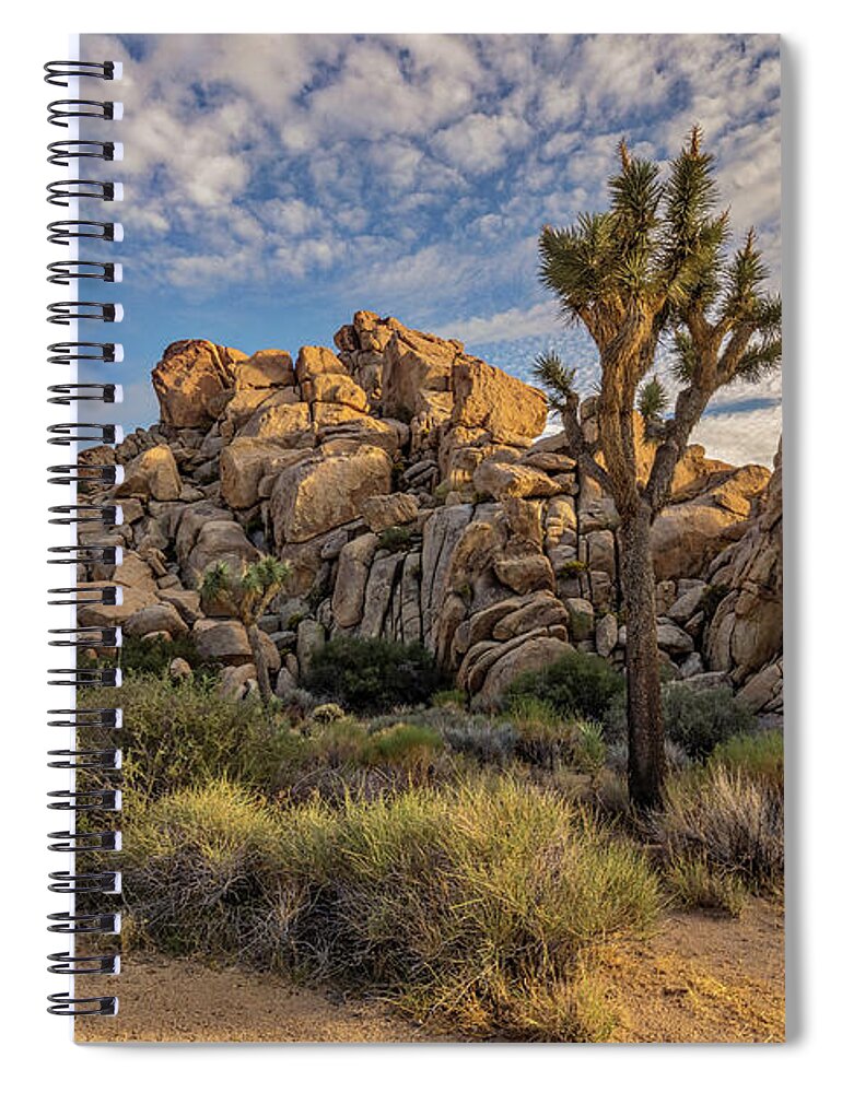 California Spiral Notebook featuring the photograph Golden Rocks by Peter Tellone