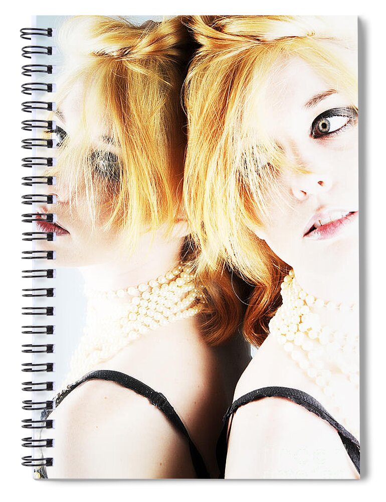 Artistic Spiral Notebook featuring the photograph Golden Sisters by Robert WK Clark