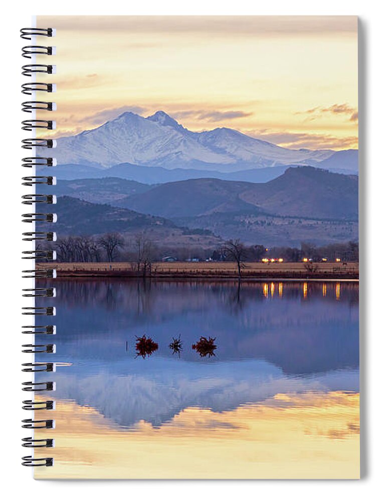 Scenic Spiral Notebook featuring the photograph Golden View by James BO Insogna