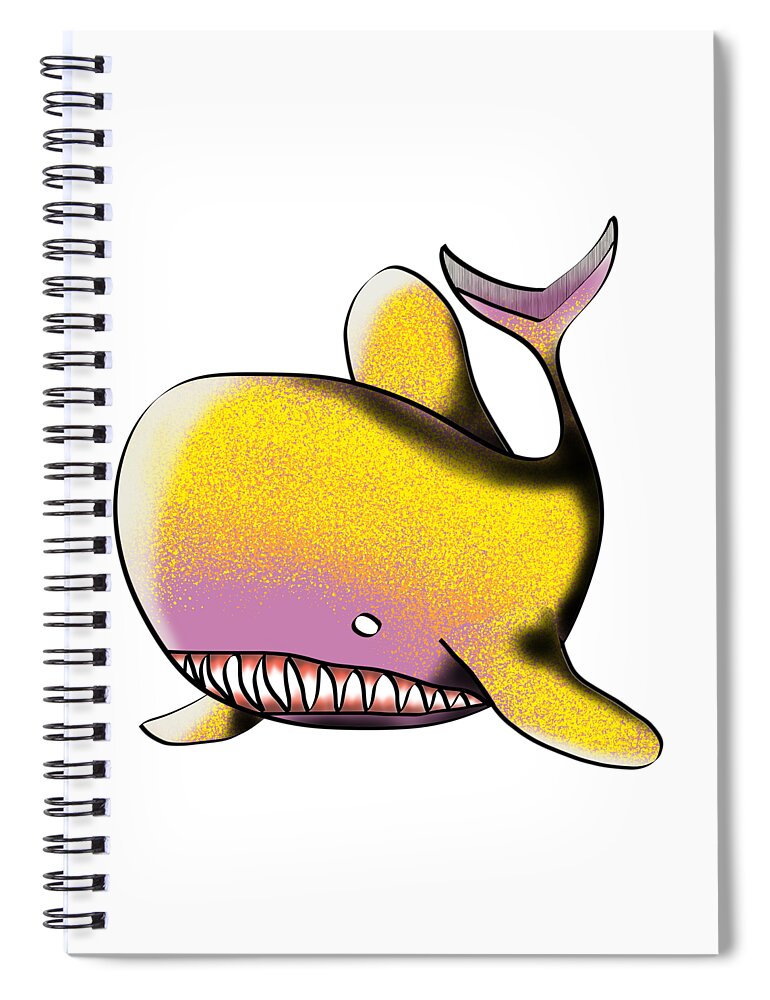 Goldfish Spiral Notebook featuring the digital art Goldfish by Piotr Dulski