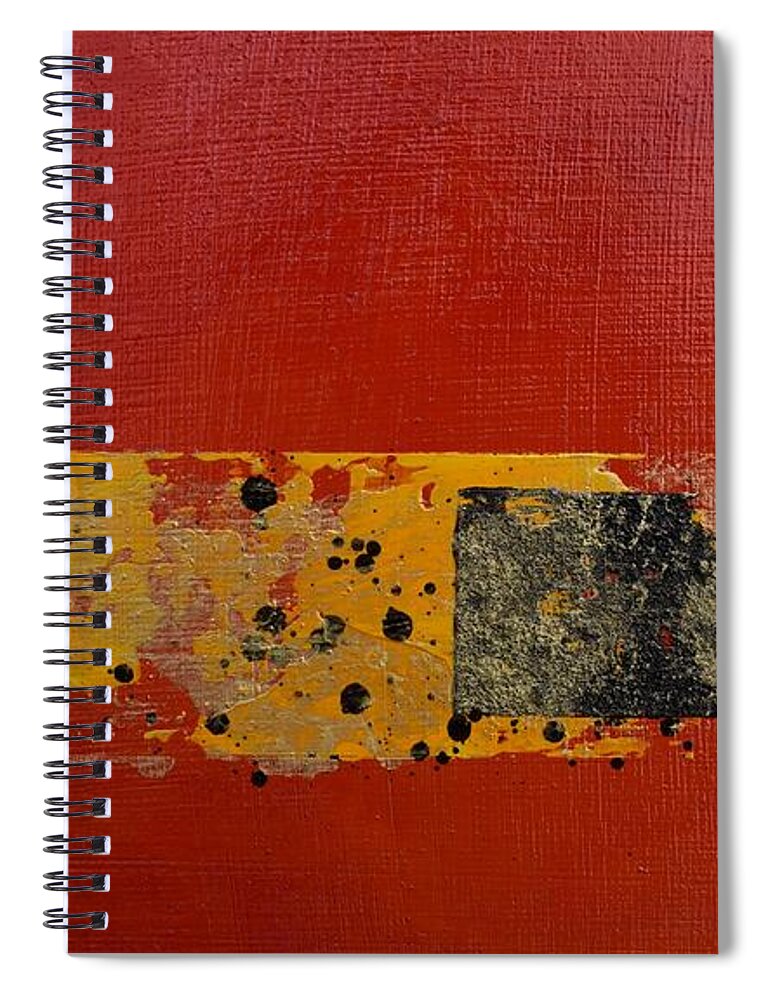 Gold Spiral Notebook featuring the painting Goldrush DA218042001B DETAIL by Eduard Meinema