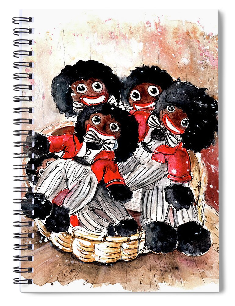 Travel Spiral Notebook featuring the painting Gollivers From Whitby by Miki De Goodaboom