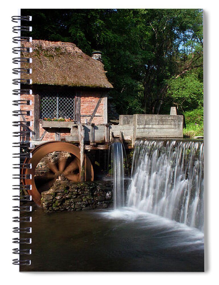 Architecture Spiral Notebook featuring the photograph Gomez Mill in Spring #1 by Jeff Severson