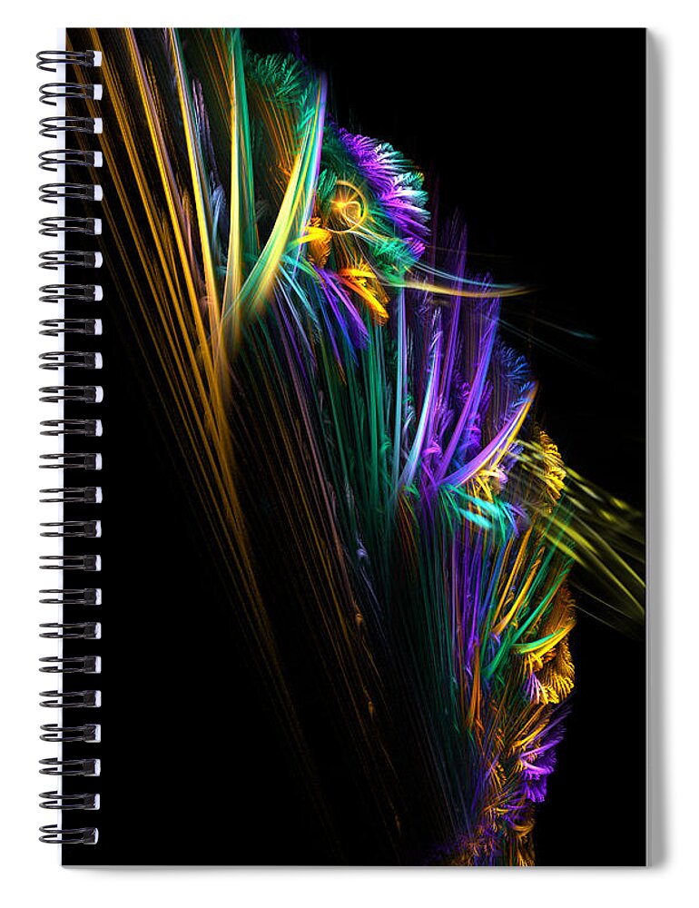 Fish Spiral Notebook featuring the digital art Gone Fishing by Adam Vance