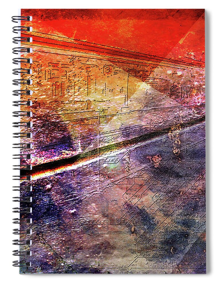 Gone Spiral Notebook featuring the digital art Gone by Linda Carruth