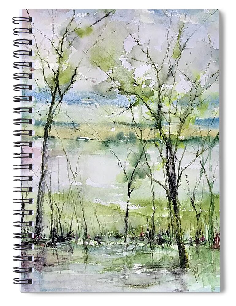 Bayou Spiral Notebook featuring the painting Good Morning on da Bayou Faciane by Robin Miller-Bookhout