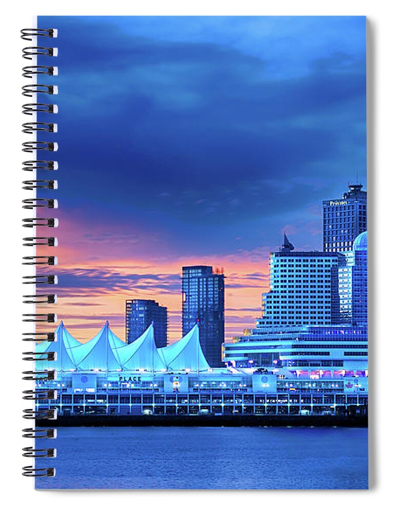 Ocean Spiral Notebook featuring the photograph Good Morning Vancouver by John Poon