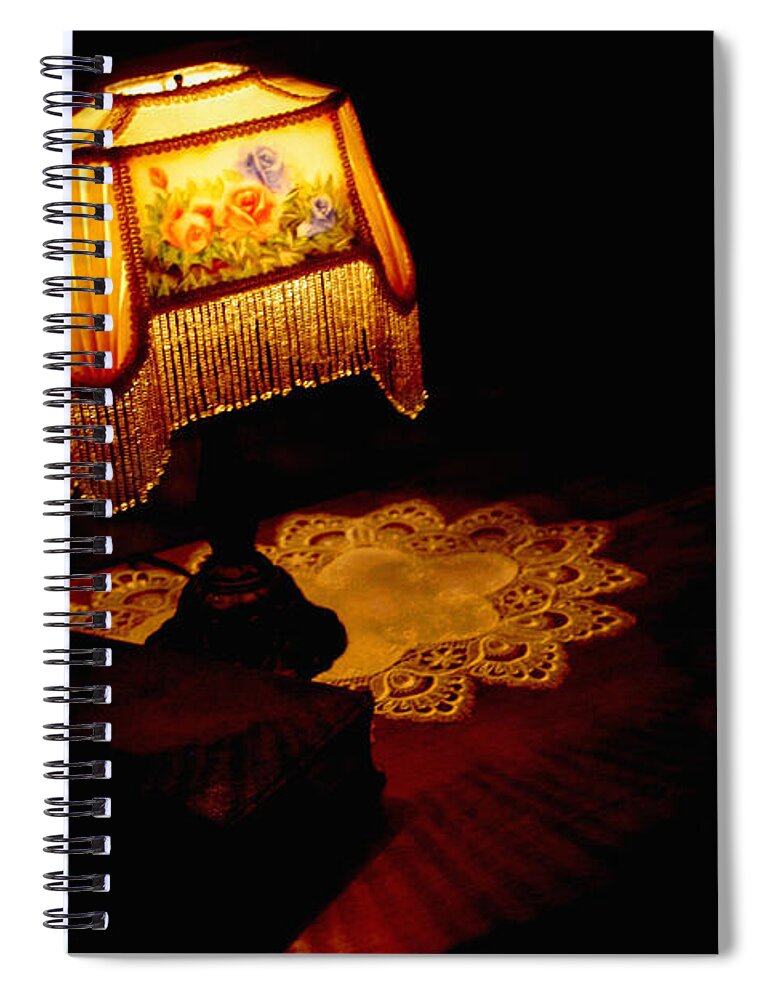Lamp Spiral Notebook featuring the photograph Good Night Sweetheart by Living Color Photography Lorraine Lynch