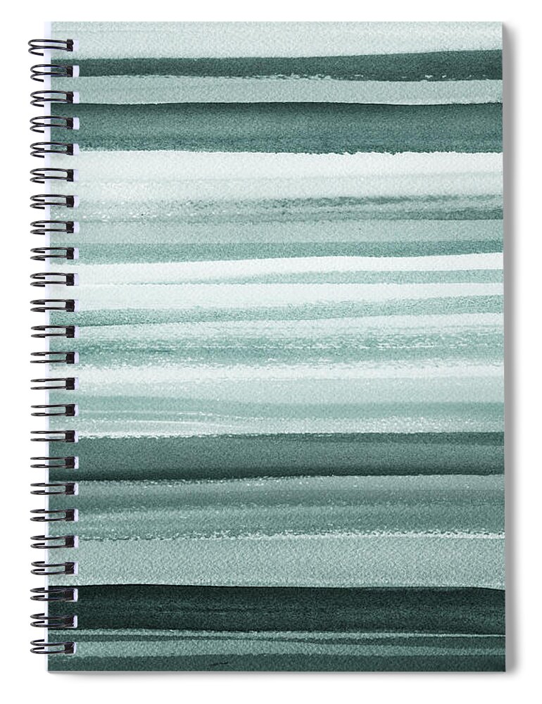 Gray Spiral Notebook featuring the painting Gorgeous Grays Abstract Interior Decor II by Irina Sztukowski
