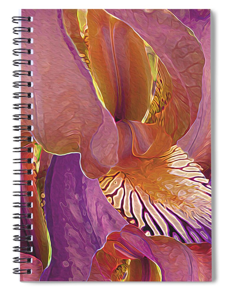 Flower Spiral Notebook featuring the digital art Gossameera 8 by Lynda Lehmann