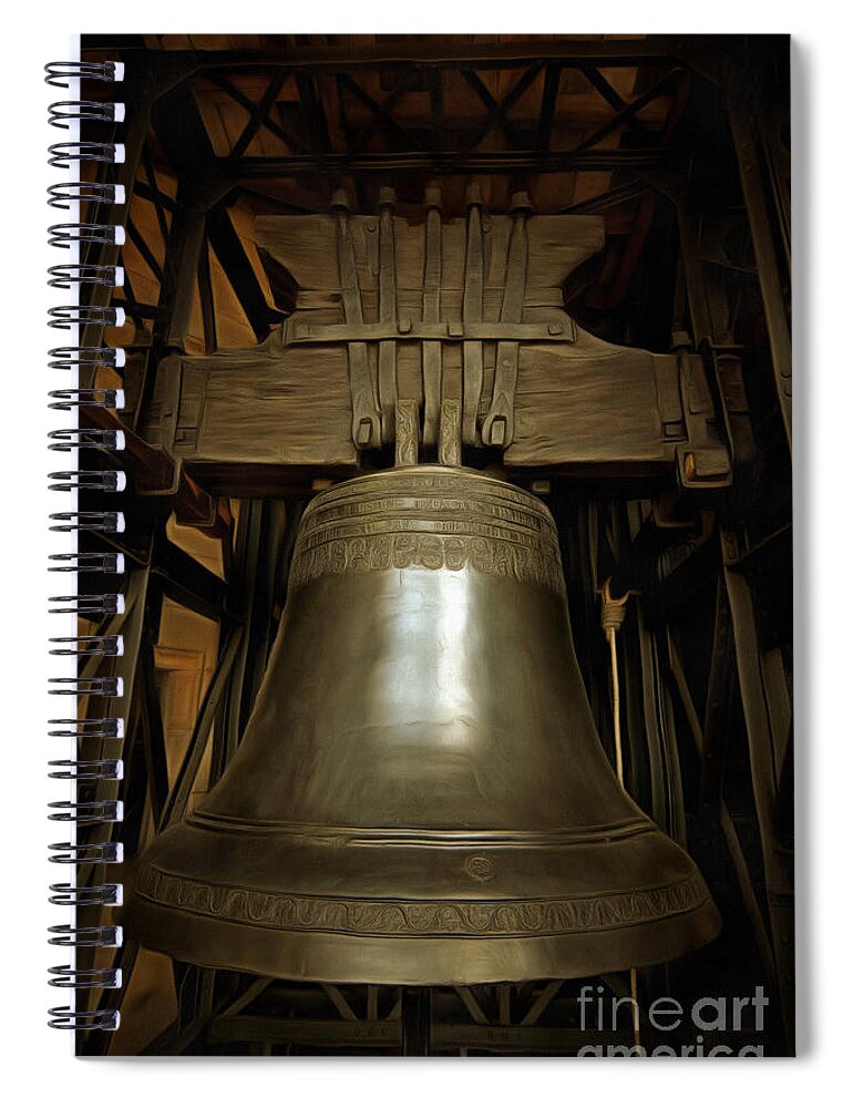 Czech Spiral Notebook featuring the digital art Gothic Bell by Michal Boubin