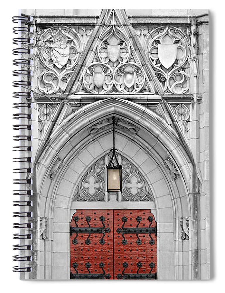 Gothic Red Spiral Notebook featuring the photograph Gothic Red by Dark Whimsy