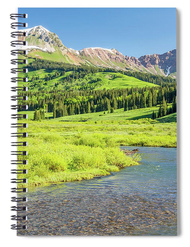 Colorado Spiral Notebook featuring the photograph Gothic Valley - Morning by Eric Glaser