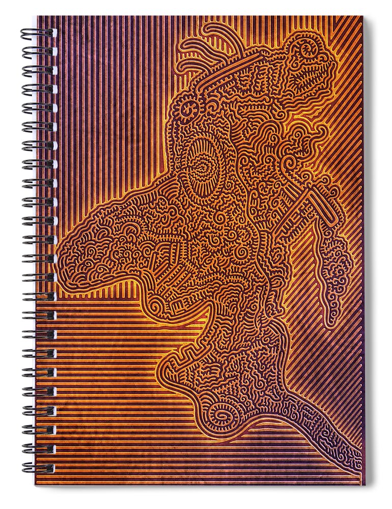 Just Another Pretty Face Spiral Notebook featuring the digital art Gotta Draw The Line Somewhere by Becky Titus
