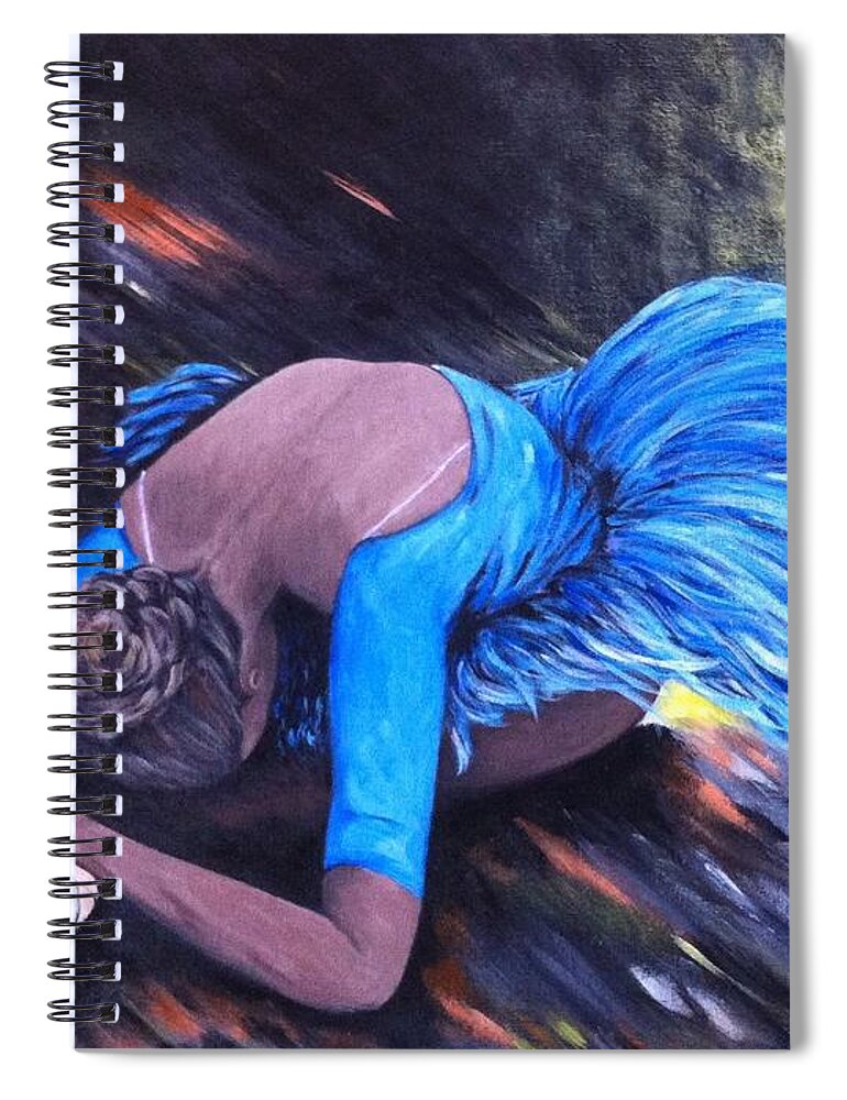 Dance Spiral Notebook featuring the painting Grace by Yolanda Holmon