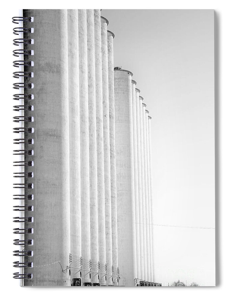 Grain Elevators Spiral Notebook featuring the photograph Grain elevators by Merle Grenz