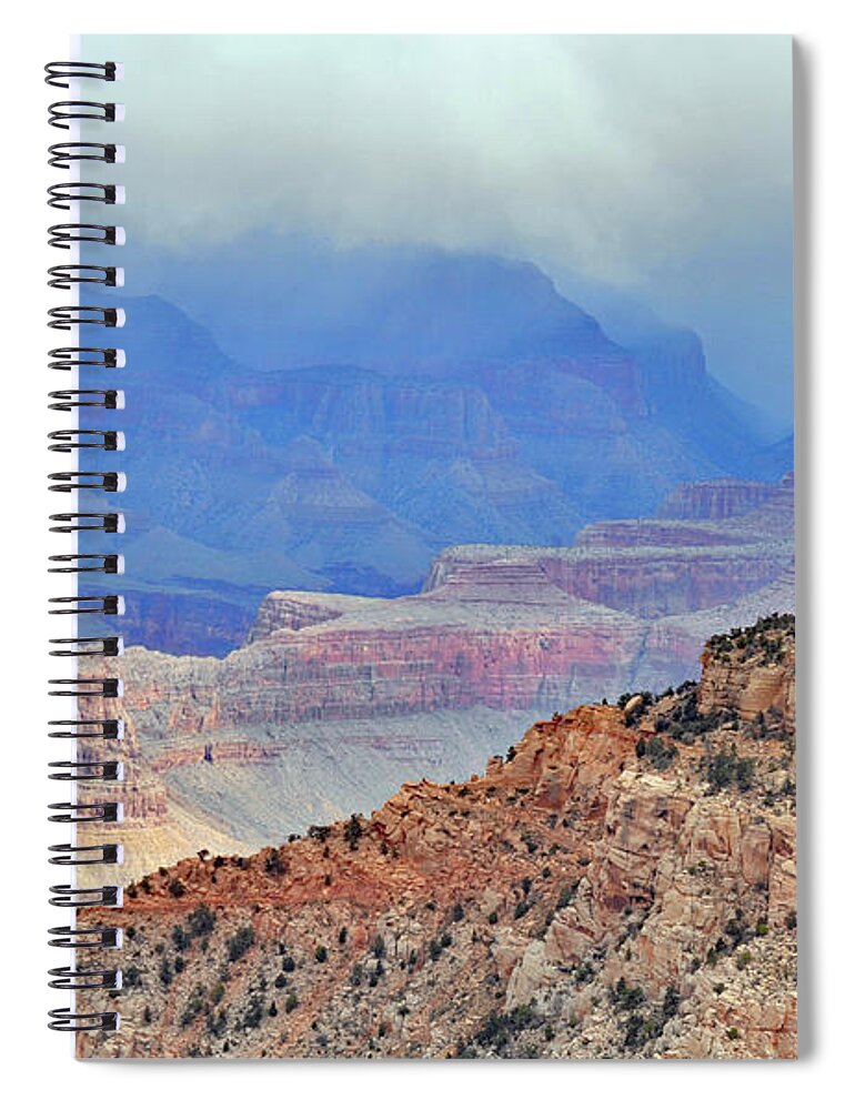 Travel Spiral Notebook featuring the photograph Grand Canyon Levels by Debby Pueschel