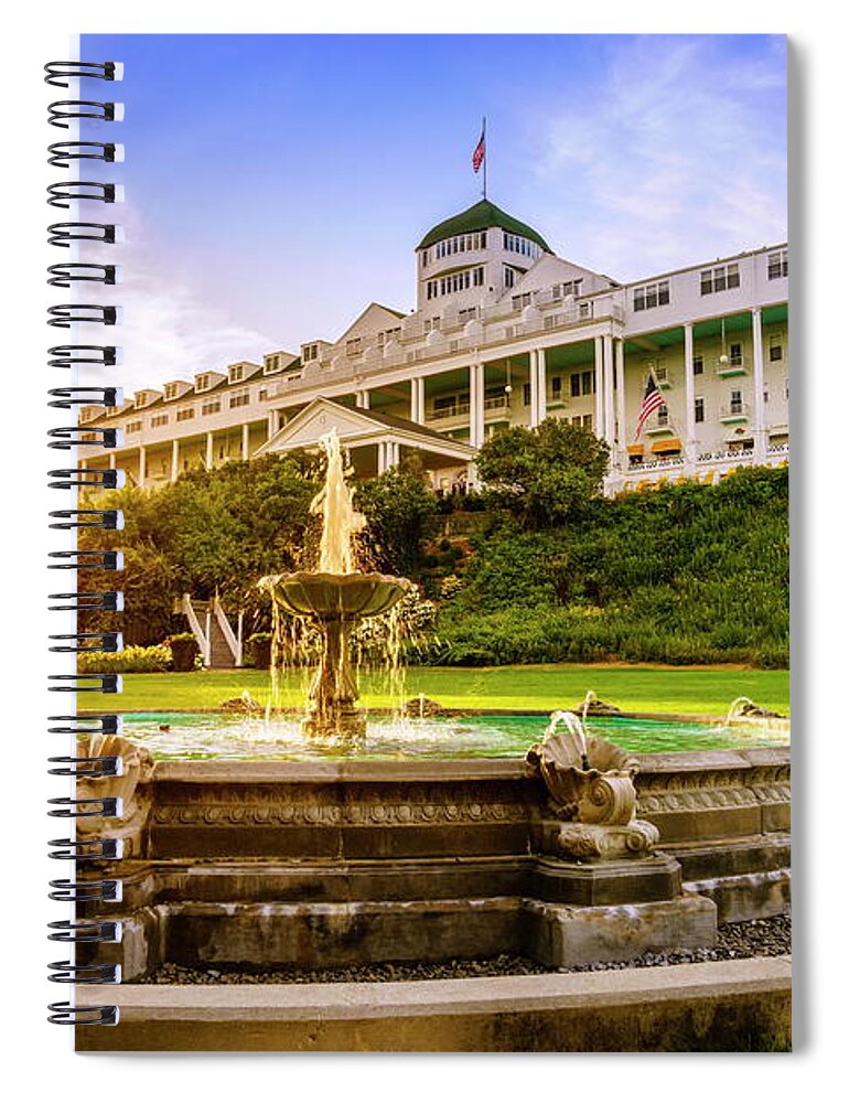 America Spiral Notebook featuring the photograph Grand Hotel by Alexey Stiop