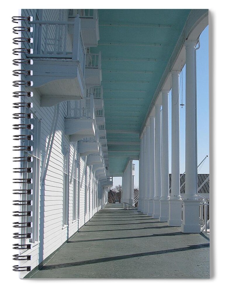 Grand Hotel Spiral Notebook featuring the photograph Grand Hotel in WInter by Keith Stokes