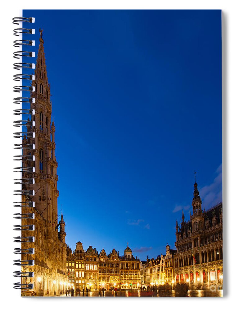 Buxeles Spiral Notebook featuring the photograph Grand Place in Brusseles by Anastasy Yarmolovich