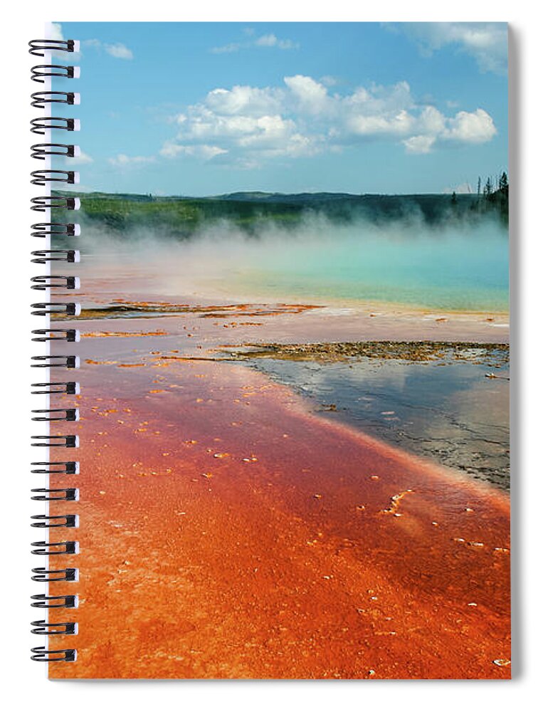Yellowstone Spiral Notebook featuring the photograph Grand Prismatic Spring, Yellowstone by Aashish Vaidya