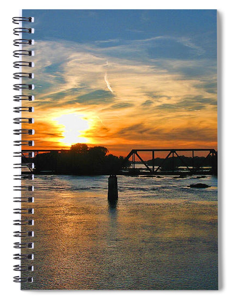 Grand Rapids Ohio Spiral Notebook featuring the photograph Grand Rapids Sunset 9750 by Jack Schultz