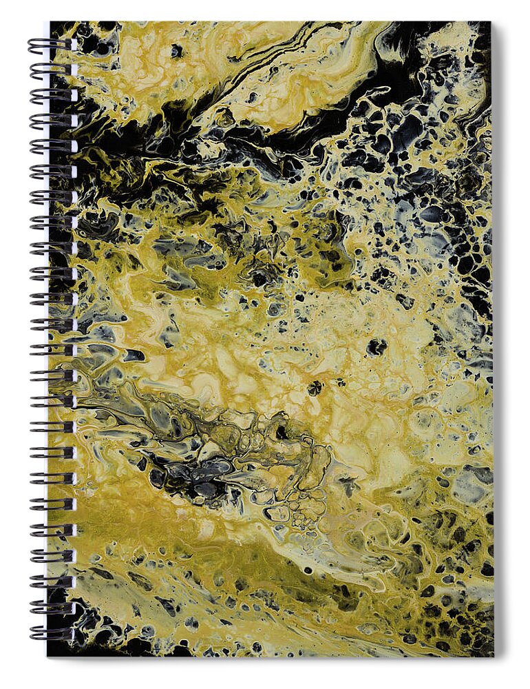 Fluid Spiral Notebook featuring the painting Granite by Jennifer Walsh