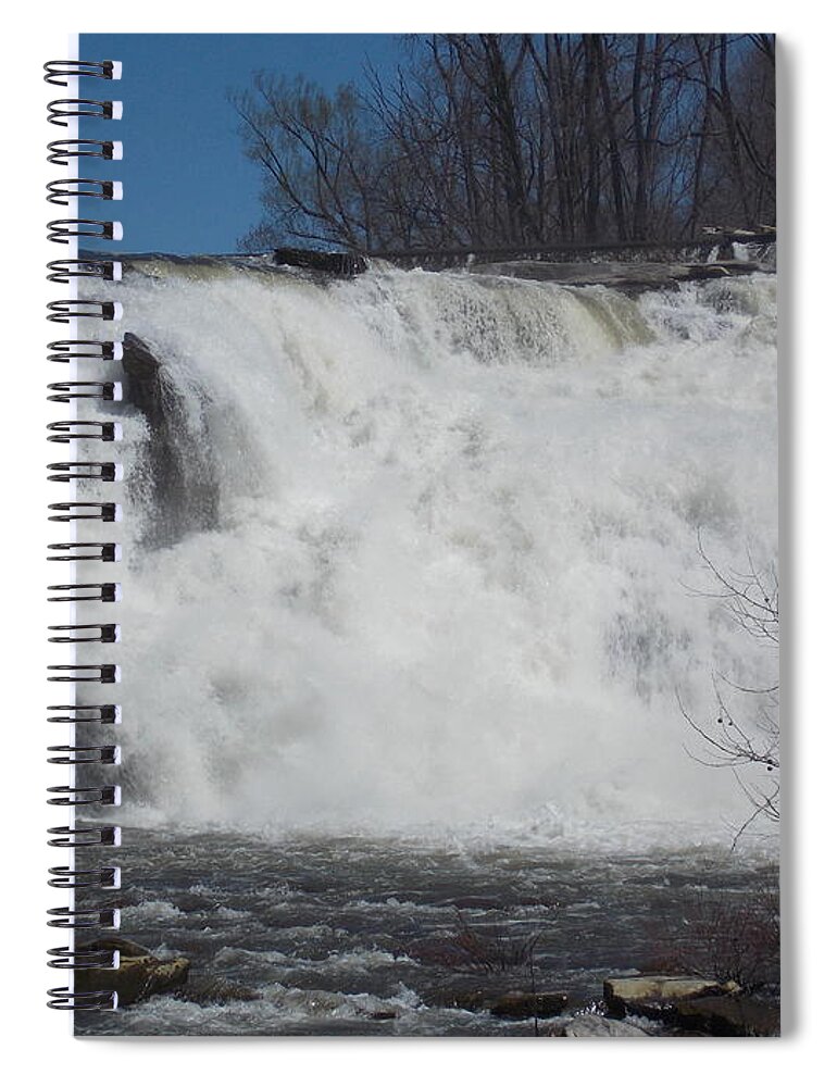 Great Falls Spiral Notebook featuring the photograph Great Falls in Canaan by Catherine Gagne