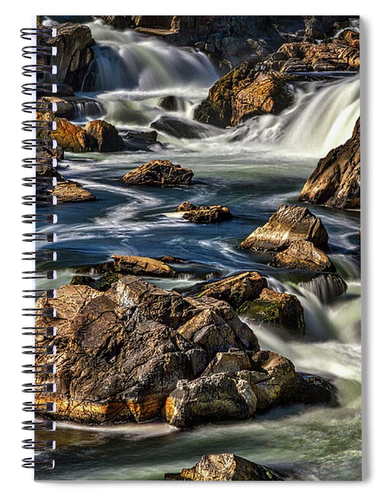 Great Falls Spiral Notebook featuring the photograph Great Falls Overlook #5 by Stuart Litoff