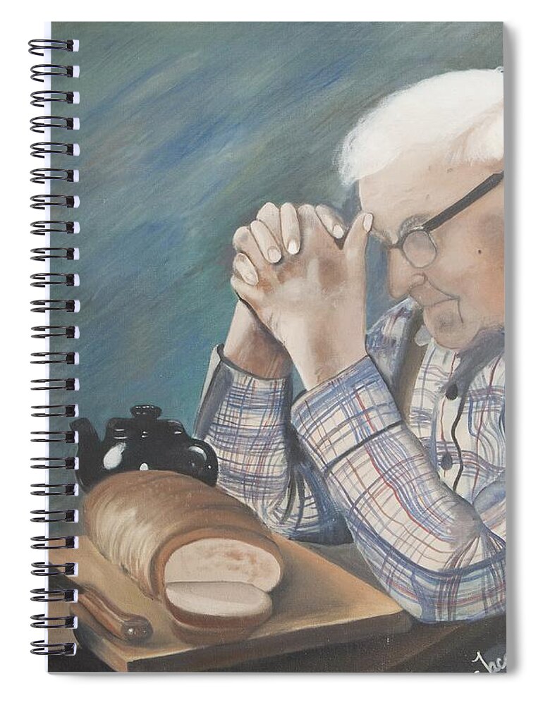 Great Grandpa Spiral Notebook featuring the painting Great Grandpa by Jacqueline Athmann