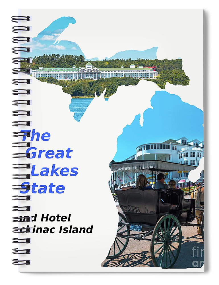 Meme Spiral Notebook featuring the photograph Great Lake State Grand Hotel Mackinac Island by Norris Seward