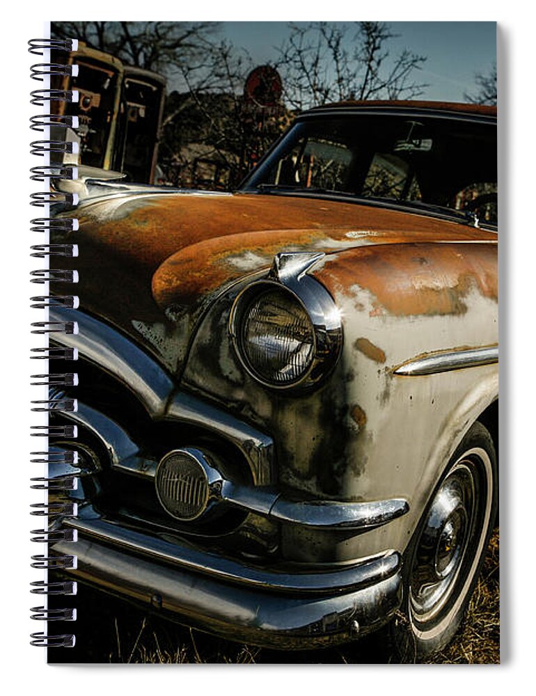 Old Spiral Notebook featuring the photograph Great Old Packard by Marilyn Hunt